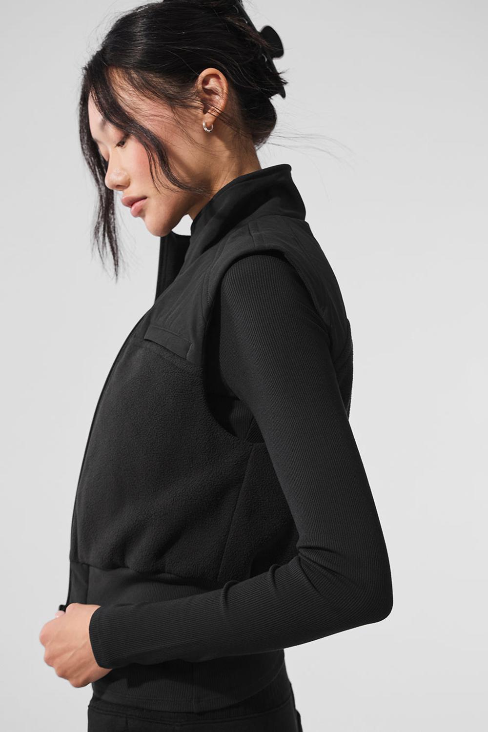 Alo Yoga Polar Fleece Wintry Mix Naisten Liivi Mustat | Suomi  6327-AGEYM
