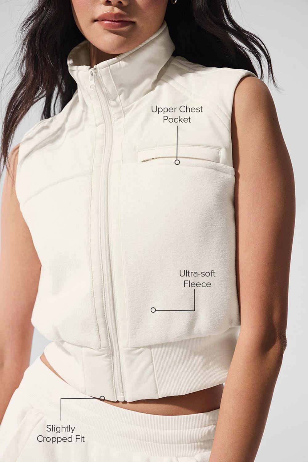 Alo Yoga Polar Fleece Wintry Mix Naisten Liivi Ivory | Suomi  2931-CXEDQ