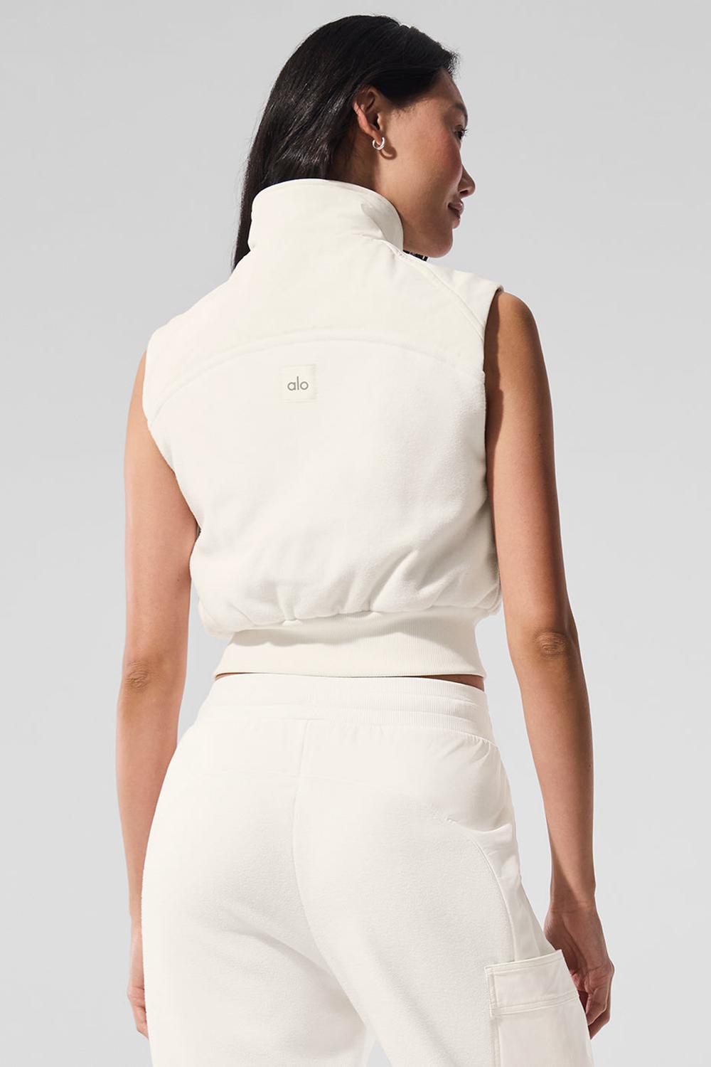 Alo Yoga Polar Fleece Wintry Mix Naisten Liivi Ivory | Suomi  2931-CXEDQ