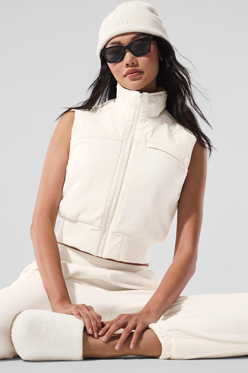 Alo Yoga Polar Fleece Wintry Mix Naisten Liivi Ivory | Suomi  2931-CXEDQ