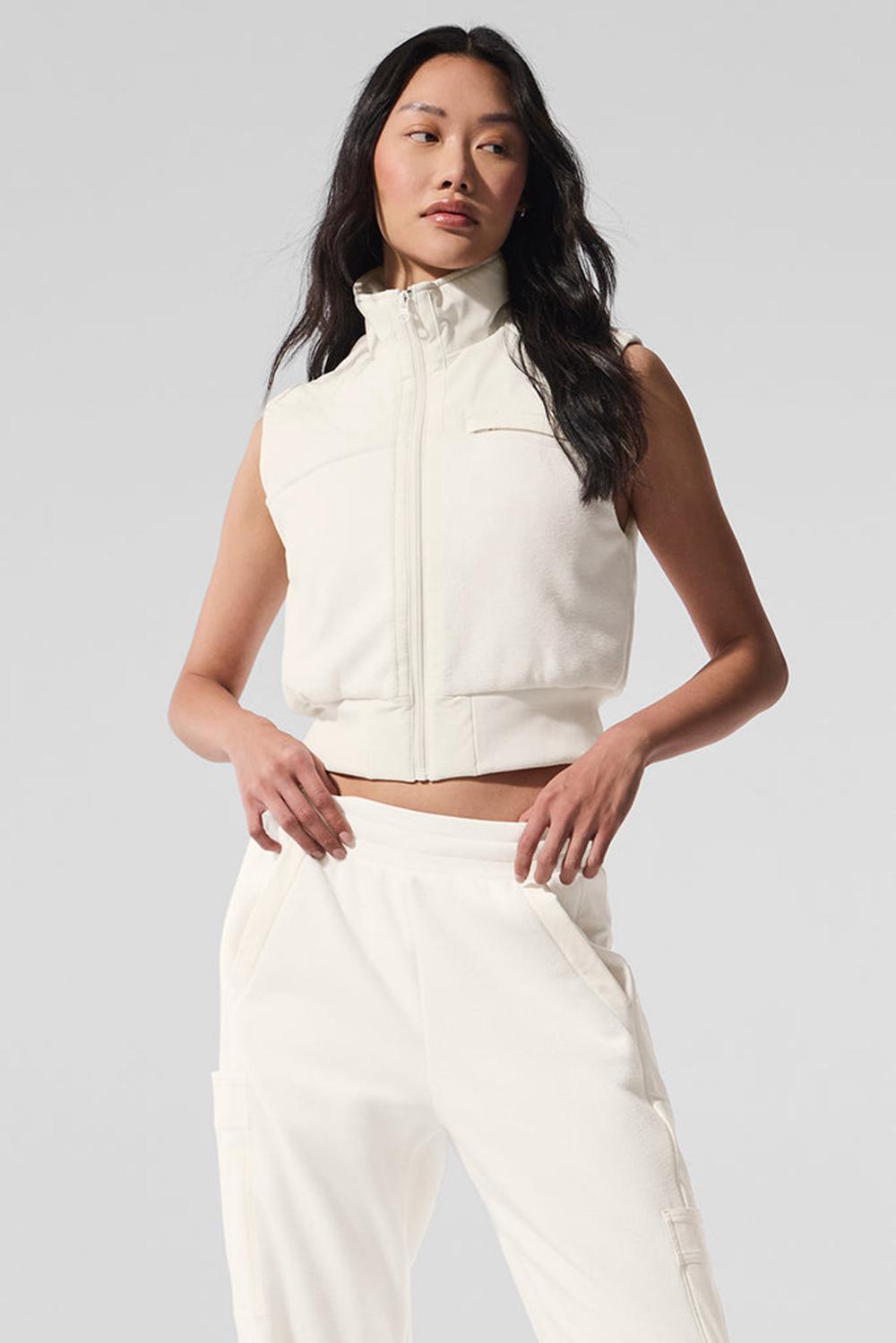 Alo Yoga Polar Fleece Wintry Mix Naisten Liivi Ivory | Suomi  2931-CXEDQ