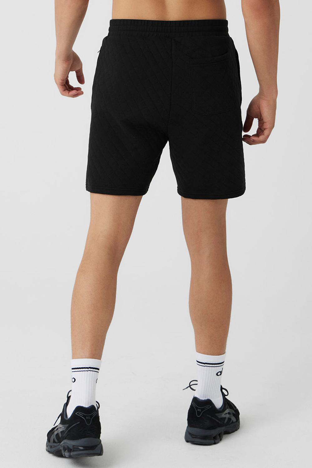 Alo Yoga Quilted Stadium Miesten Shortsit Mustat | Suomi  0246-EMNZV