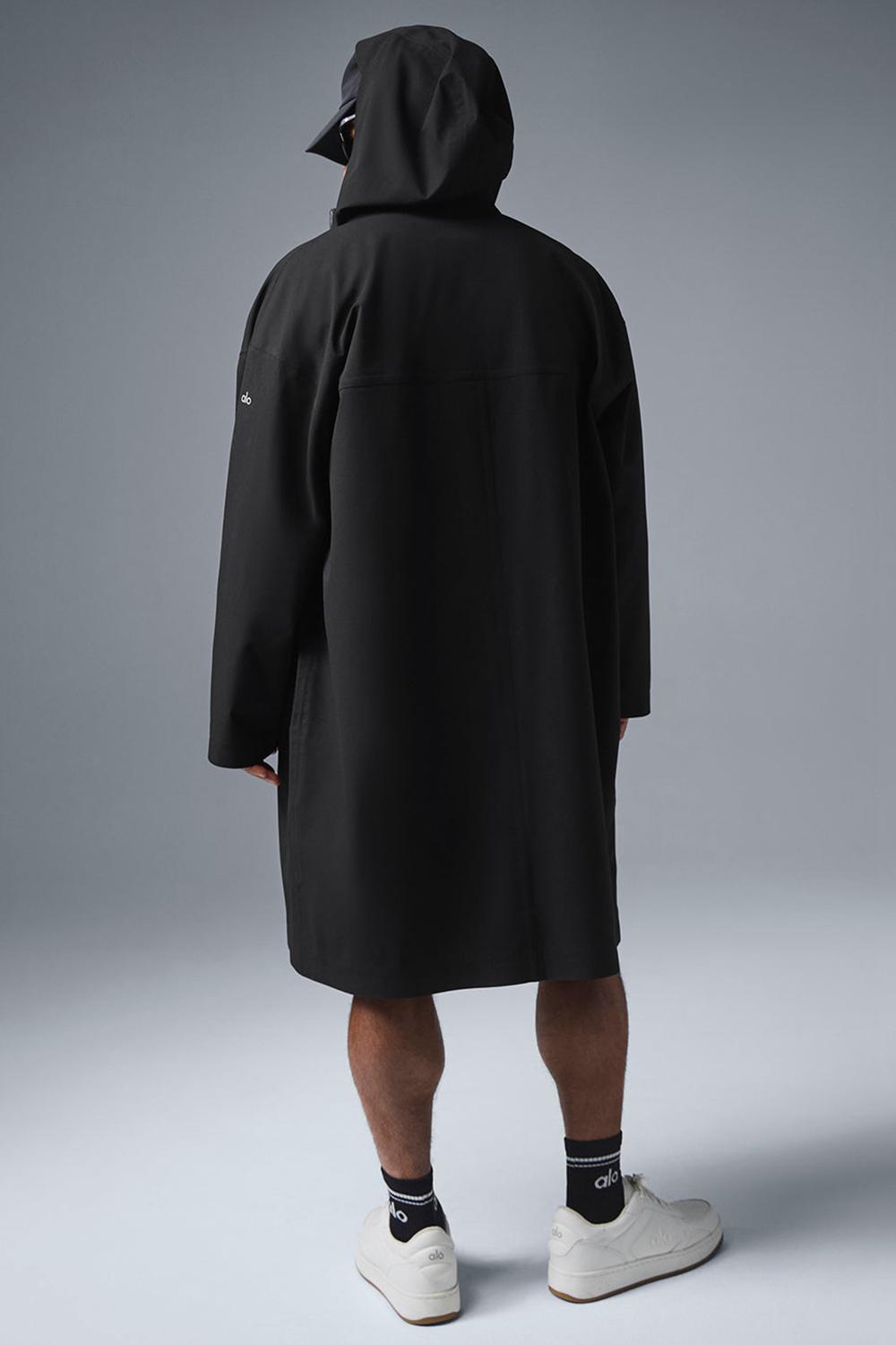 Alo Yoga Rain Or Shine Miesten Long Coat Mustat | Suomi  7261-OALPH