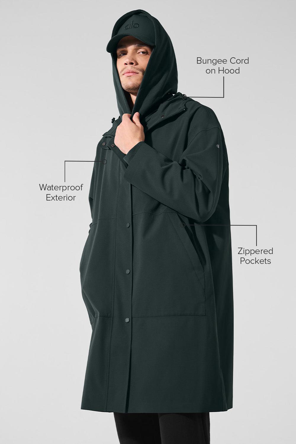 Alo Yoga Rain Or Shine Miesten Long Coat Vihreä | Suomi  1036-PTRBI