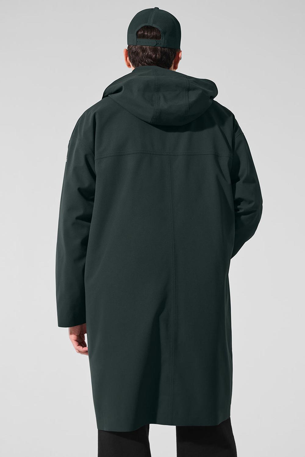 Alo Yoga Rain Or Shine Miesten Long Coat Vihreä | Suomi  1036-PTRBI
