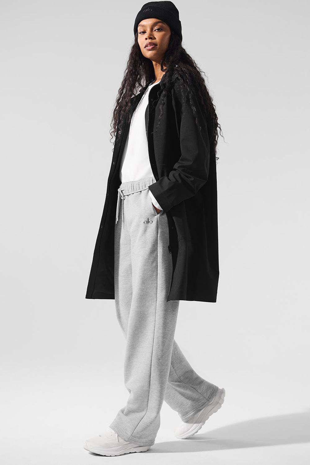 Alo Yoga Rain Or Shine Naisten Long Coat Mustat | Suomi  2063-NDREL