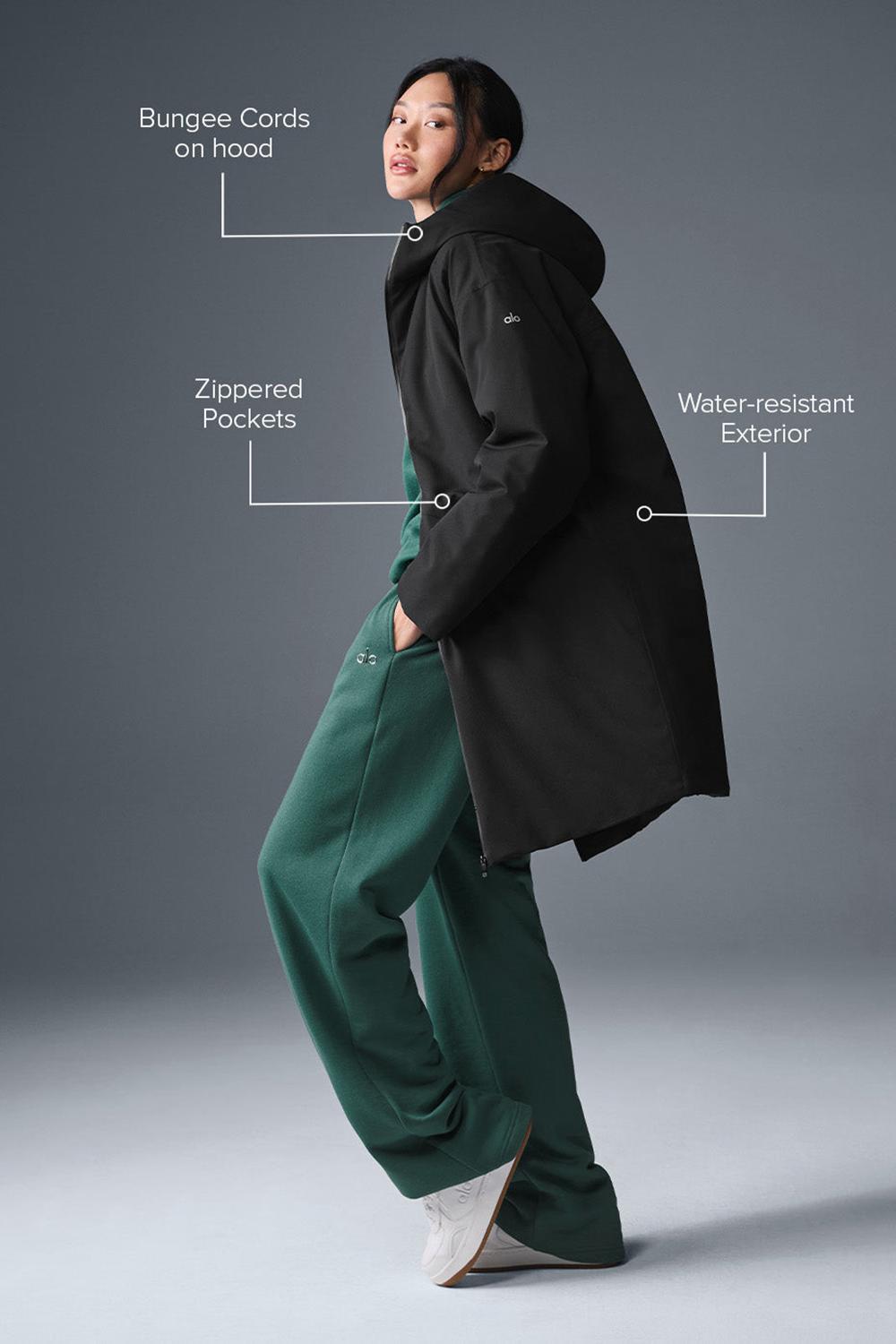 Alo Yoga Rain Or Shine Naisten Puffer Takki Mustat | Suomi  0547-ORYUX