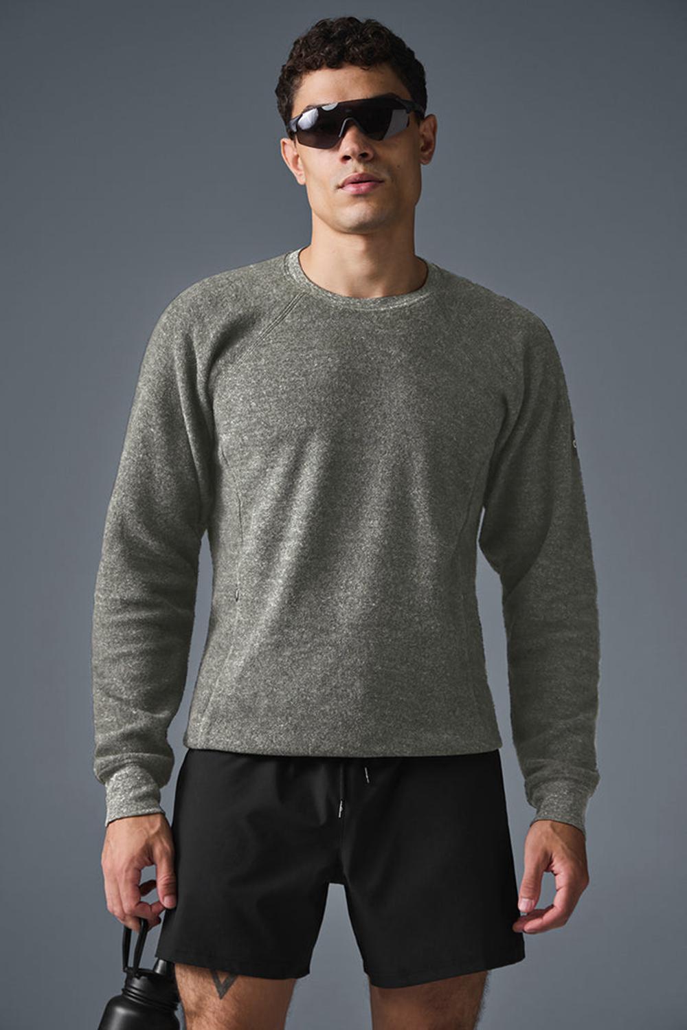 Alo Yoga Relaxed Crew Neck Miesten Puserot Harmaat | Suomi  8596-BSVGE
