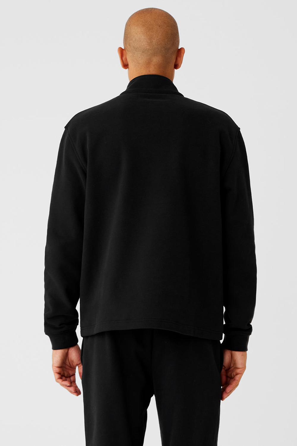 Alo Yoga Renown Heavy Weight 1/4 Zip Miesten Huppari Mustat | Suomi  5179-WCXVR
