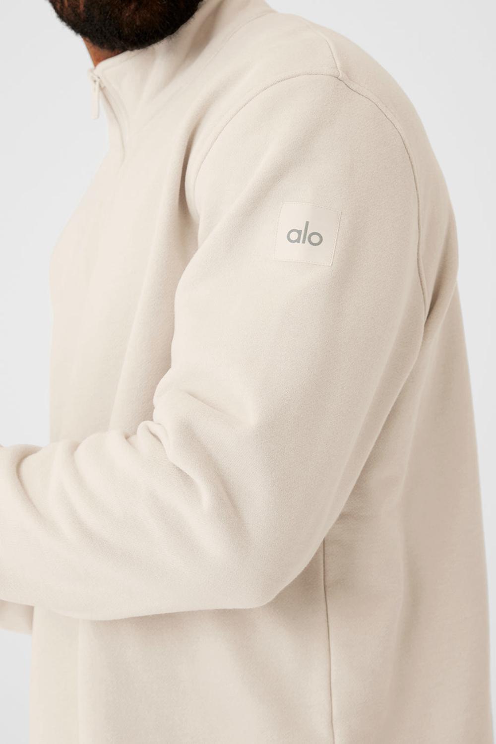 Alo Yoga Renown Heavy Weight 1/4 Zip Miesten Huppari Bone | Suomi  4396-CAGHE