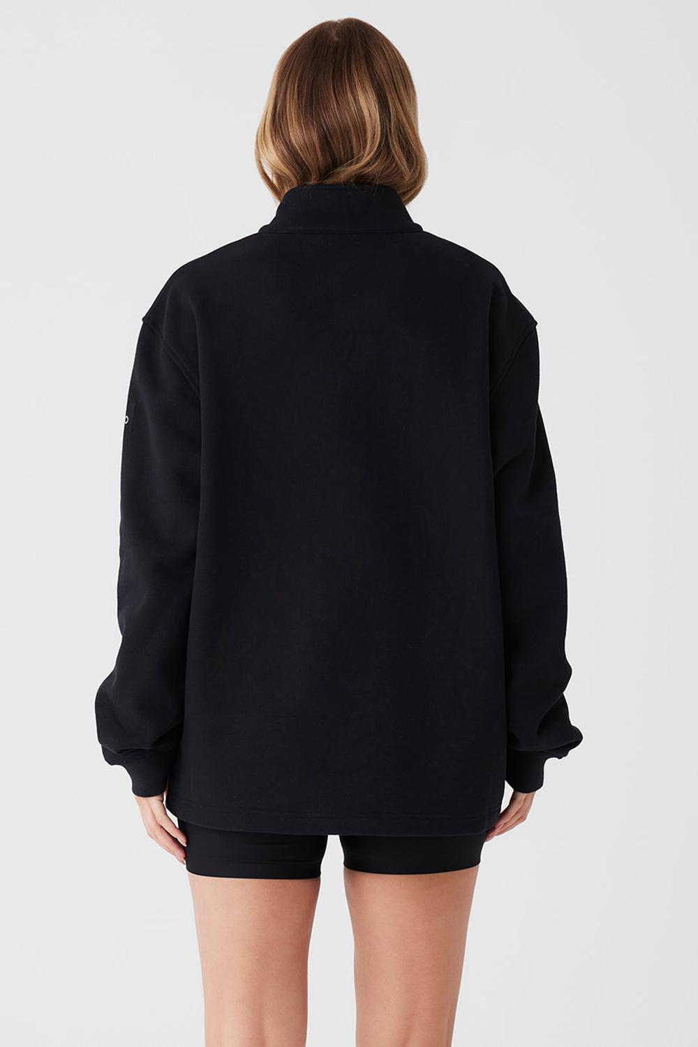 Alo Yoga Renown Heavy Weight 1/4 Zip Naisten Huppari Mustat | Suomi  4736-YEKZA