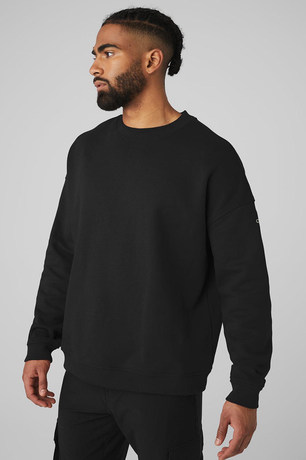 Alo Yoga Renown Heavy Weight Crew Neck Miesten Villapusero Mustat | Suomi  0583-ZMWJC