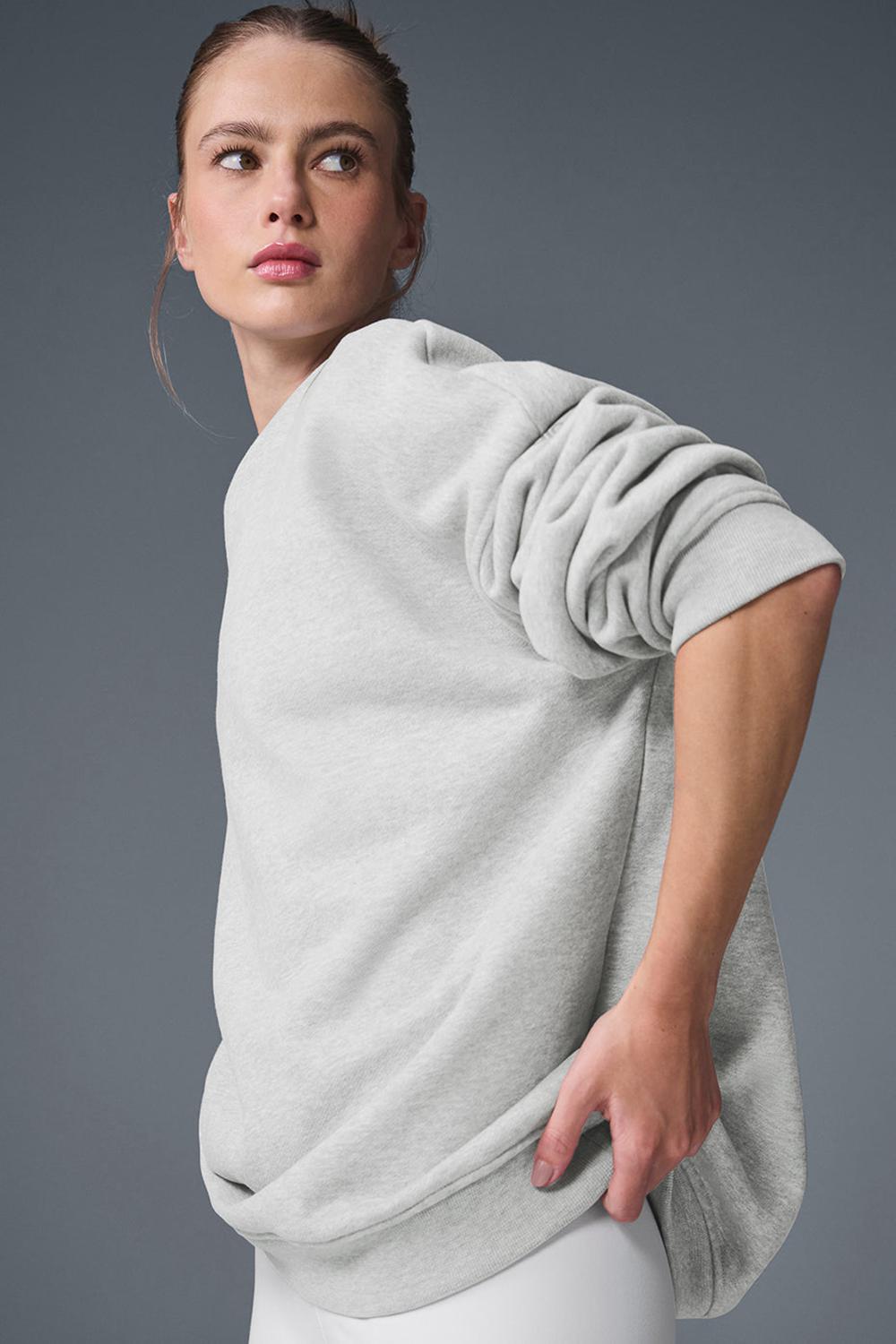 Alo Yoga Renown Heavy Weight Crew Neck Naisten Villapusero Harmaat | Suomi  4798-UBTYV