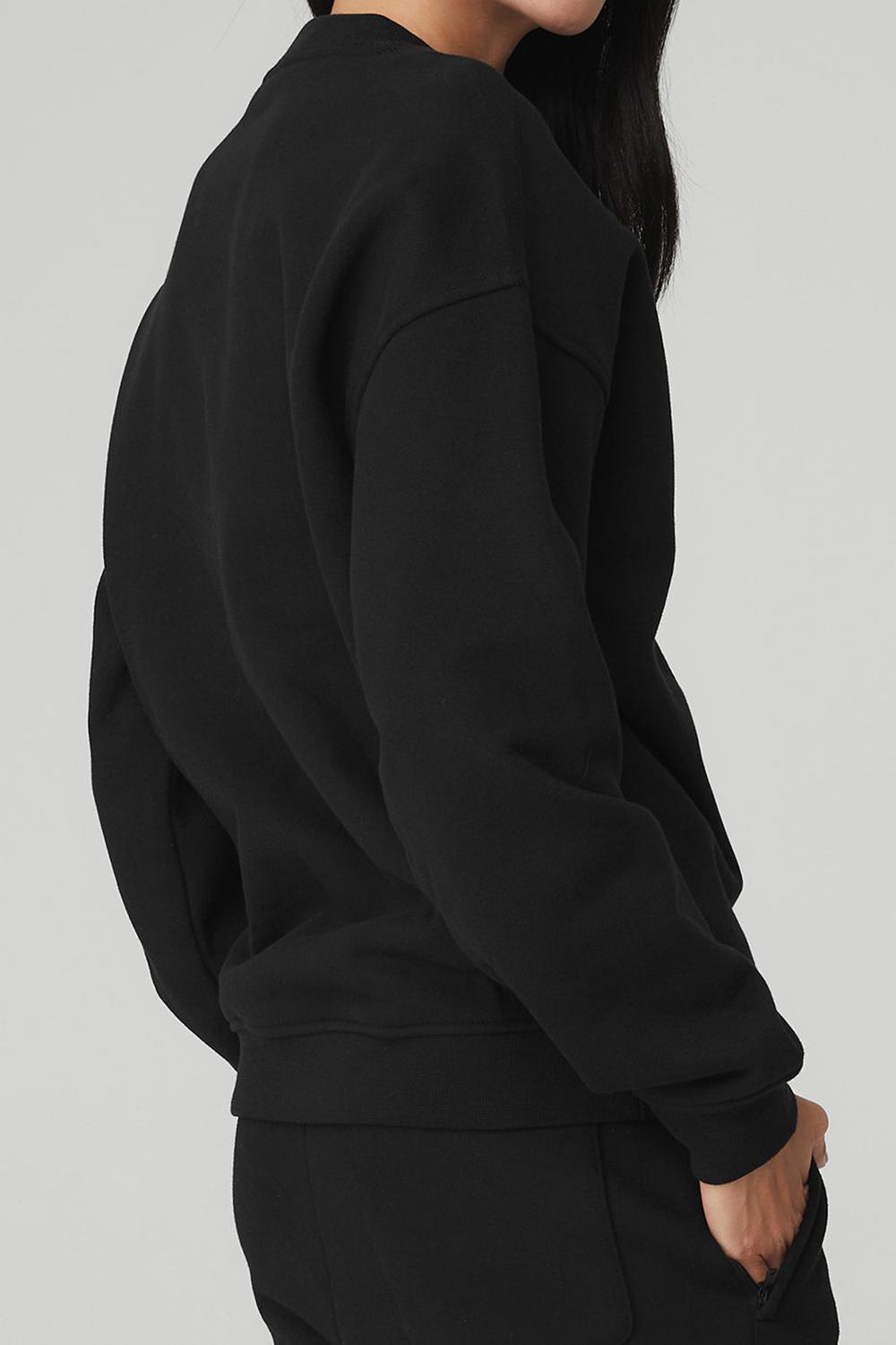 Alo Yoga Renown Heavy Weight Crew Neck Naisten Villapusero Mustat | Suomi  5623-EUXYK
