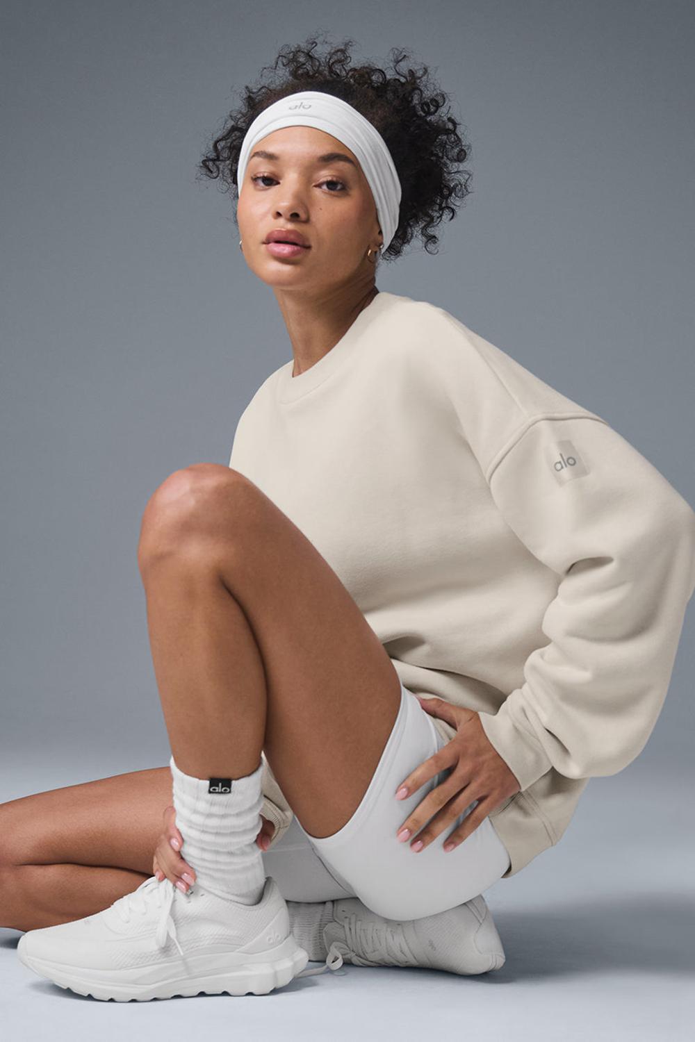 Alo Yoga Renown Heavy Weight Crew Neck Naisten Villapusero Bone | Suomi  7035-CQTOF