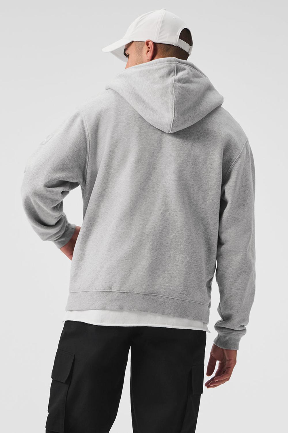 Alo Yoga Renown Heavy Weight Full Zip Miesten Huppari Harmaat | Suomi  9751-NHTMW