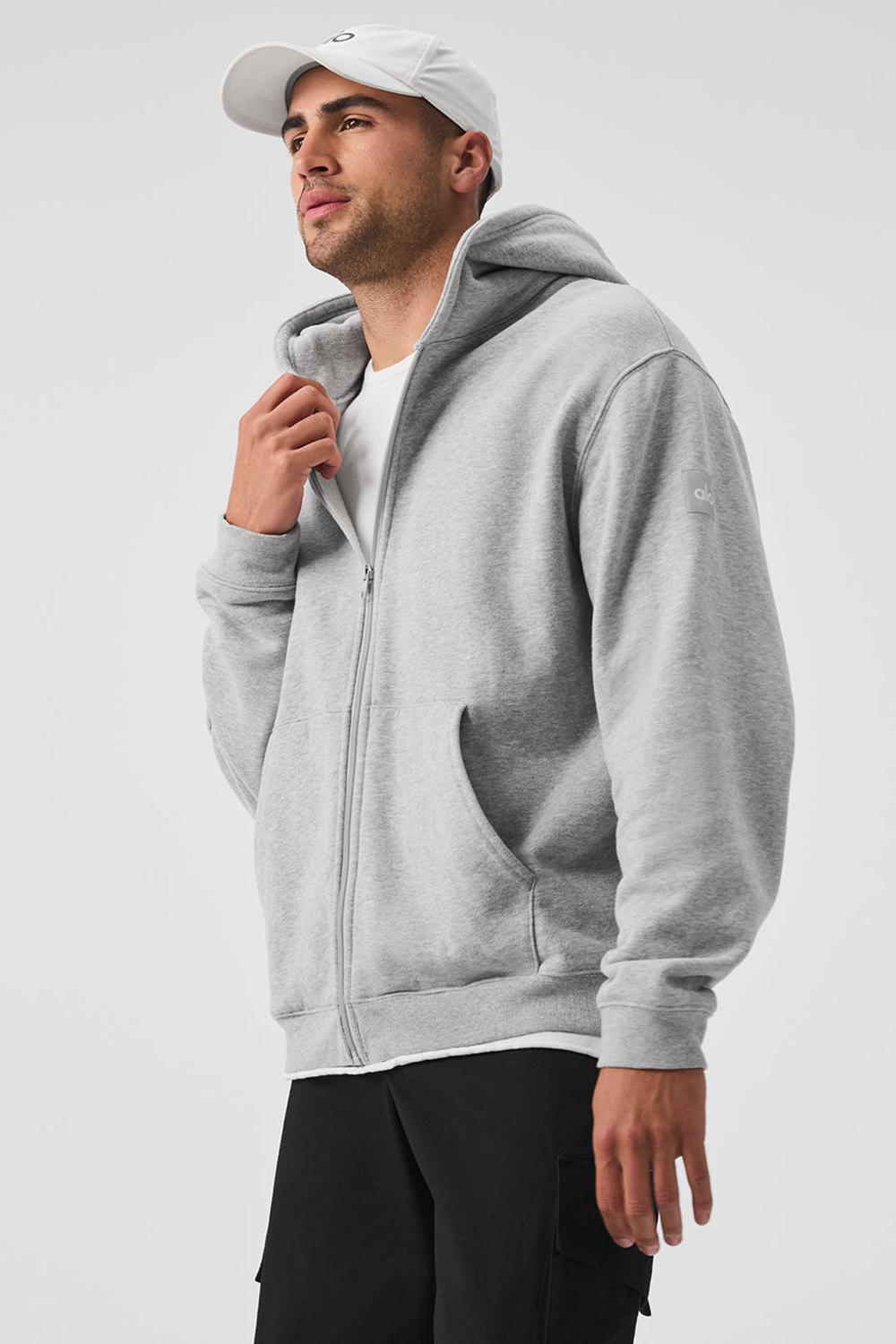 Alo Yoga Renown Heavy Weight Full Zip Miesten Huppari Harmaat | Suomi  9751-NHTMW