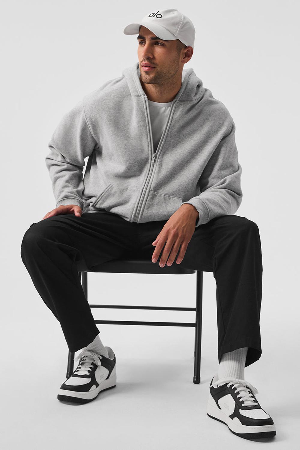 Alo Yoga Renown Heavy Weight Full Zip Miesten Huppari Harmaat | Suomi  9751-NHTMW