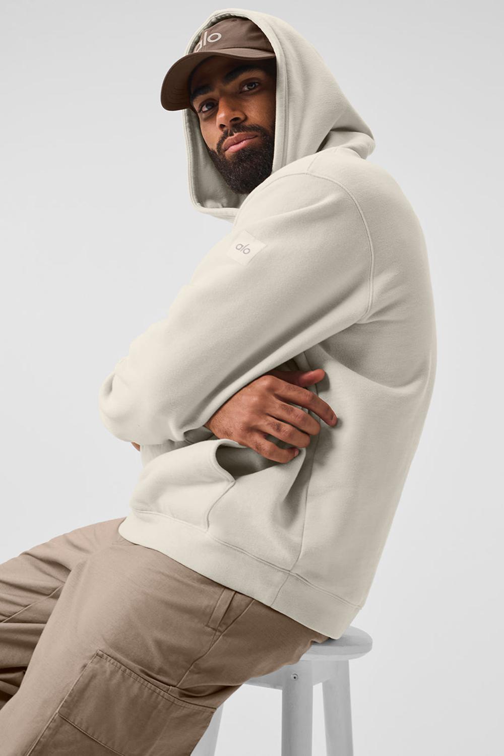 Alo Yoga Renown Heavy Weight Miesten Huppari Bone | Suomi  4209-APGOJ