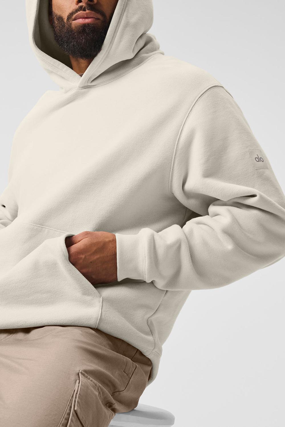 Alo Yoga Renown Heavy Weight Miesten Huppari Bone | Suomi  4209-APGOJ