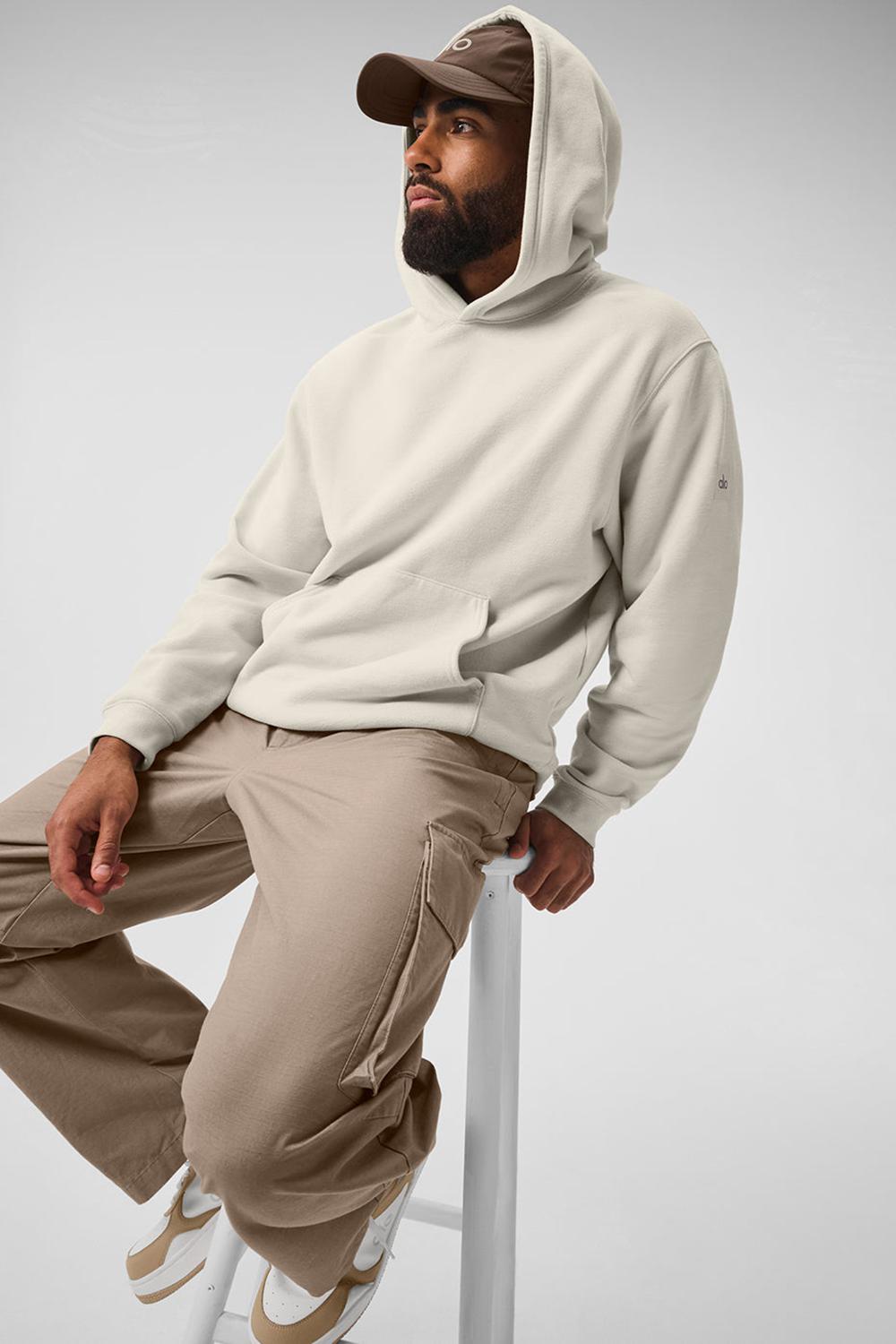 Alo Yoga Renown Heavy Weight Miesten Huppari Bone | Suomi  4209-APGOJ