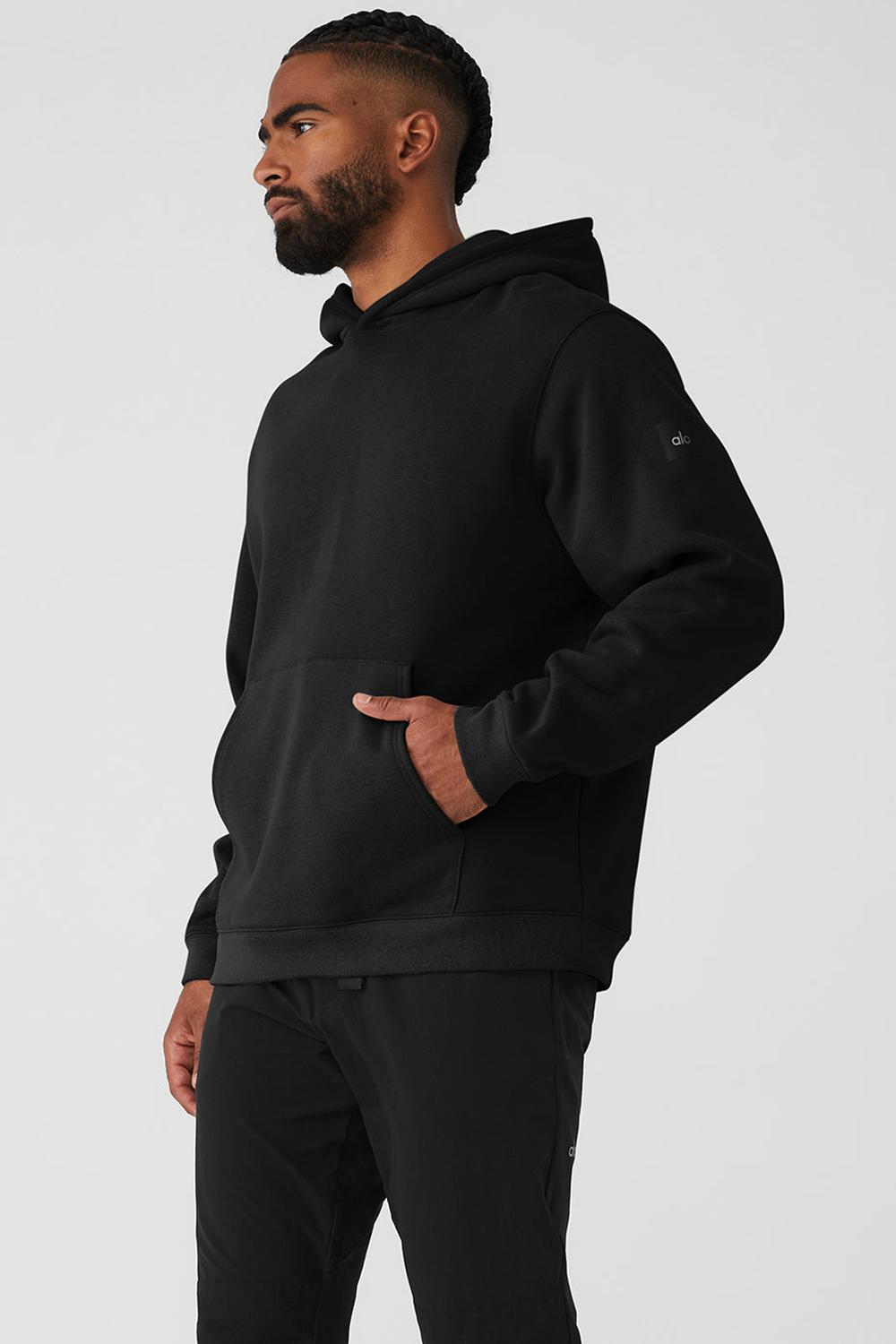 Alo Yoga Renown Heavy Weight Miesten Huppari Mustat | Suomi  4126-QJTLN