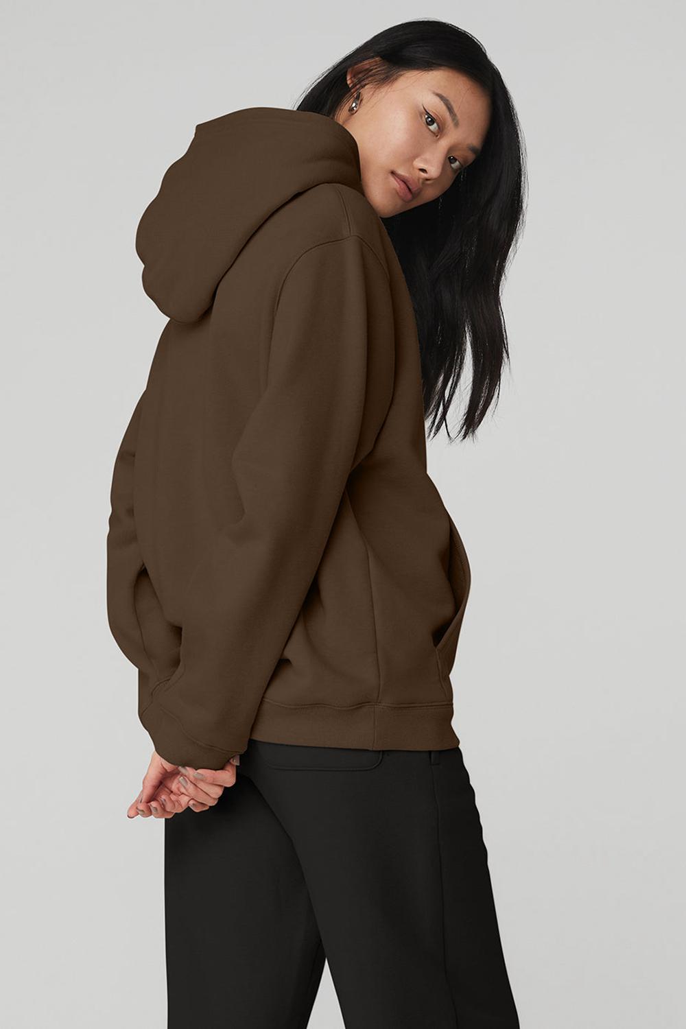 Alo Yoga Renown Heavy Weight Naisten Huppari Espresso | Suomi  8436-DTOMV