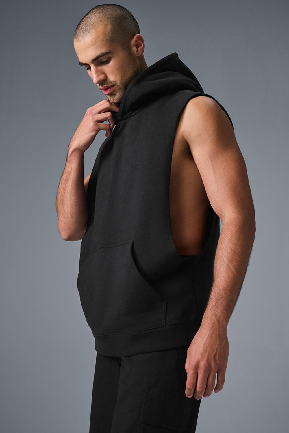 Alo Yoga Renown Sleeveless Miesten Huppari Mustat | Suomi  7065-XGBWP