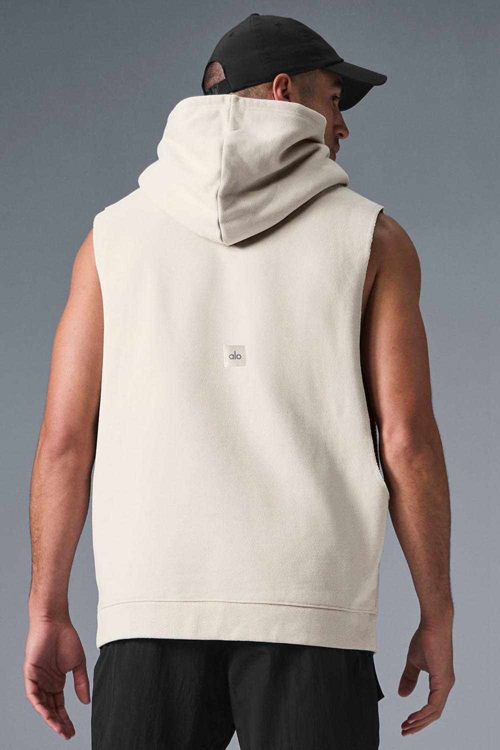Alo Yoga Renown Sleeveless Miesten Huppari Bone | Suomi  2105-LQCNJ