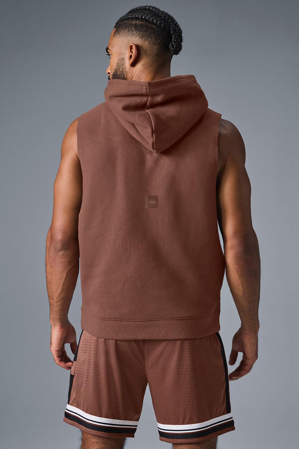 Alo Yoga Renown Sleeveless Miesten Huppari Chestnut | Suomi  7056-WPTDO