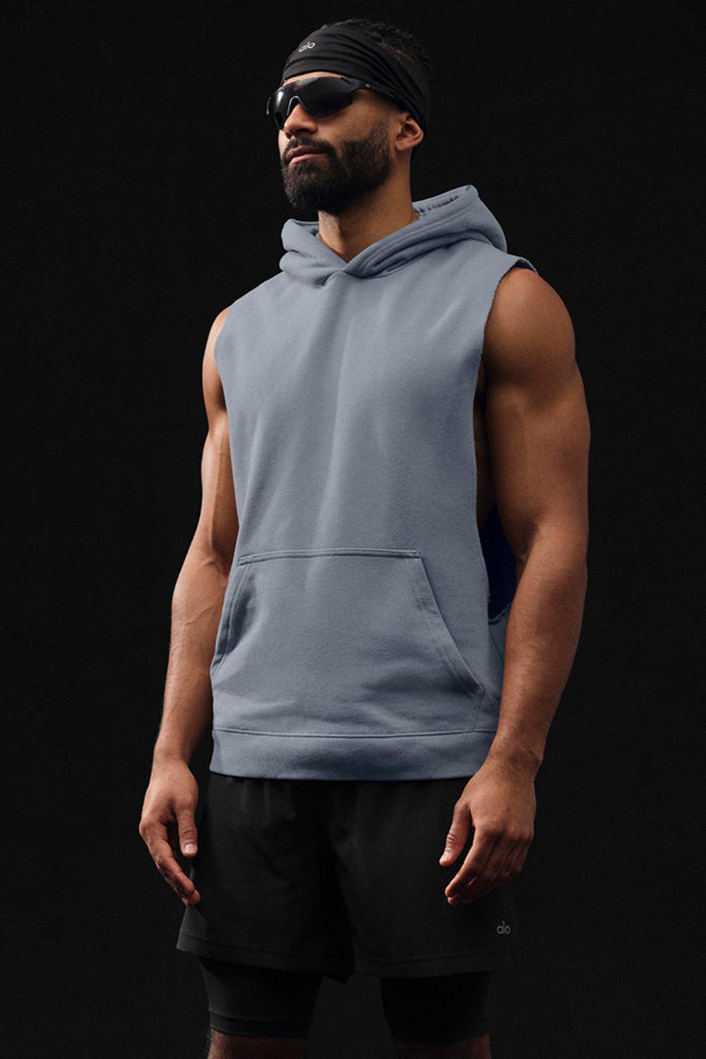 Alo Yoga Renown Sleeveless Miesten Huppari Harmaat | Suomi  6091-NUXKD