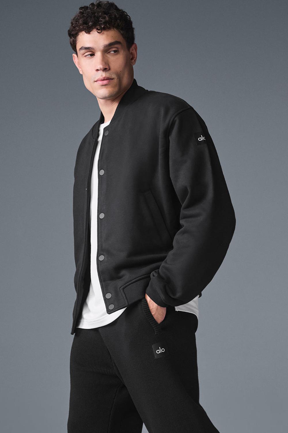 Alo Yoga Renown Varsity Miesten Takit Mustat | Suomi  7690-FOLAB