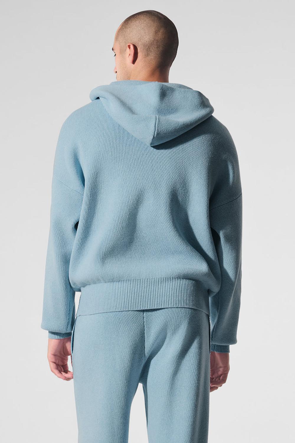Alo Yoga Scholar Hooded Miesten Neulepuserot Sininen | Suomi  8617-GTLNA