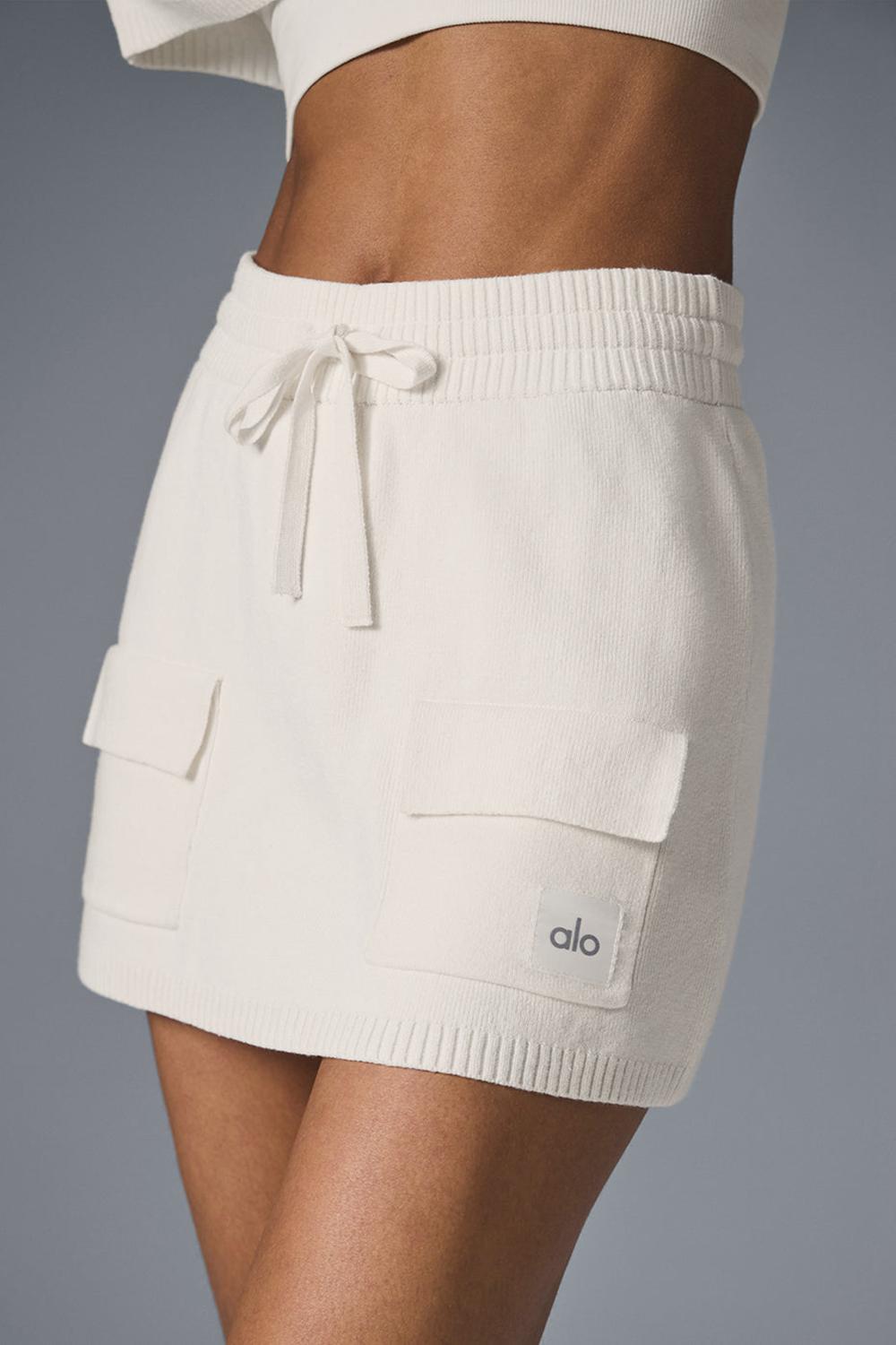 Alo Yoga Scholar Knit Cargo Naisten Hameet Ivory | Suomi  2784-EYHTU