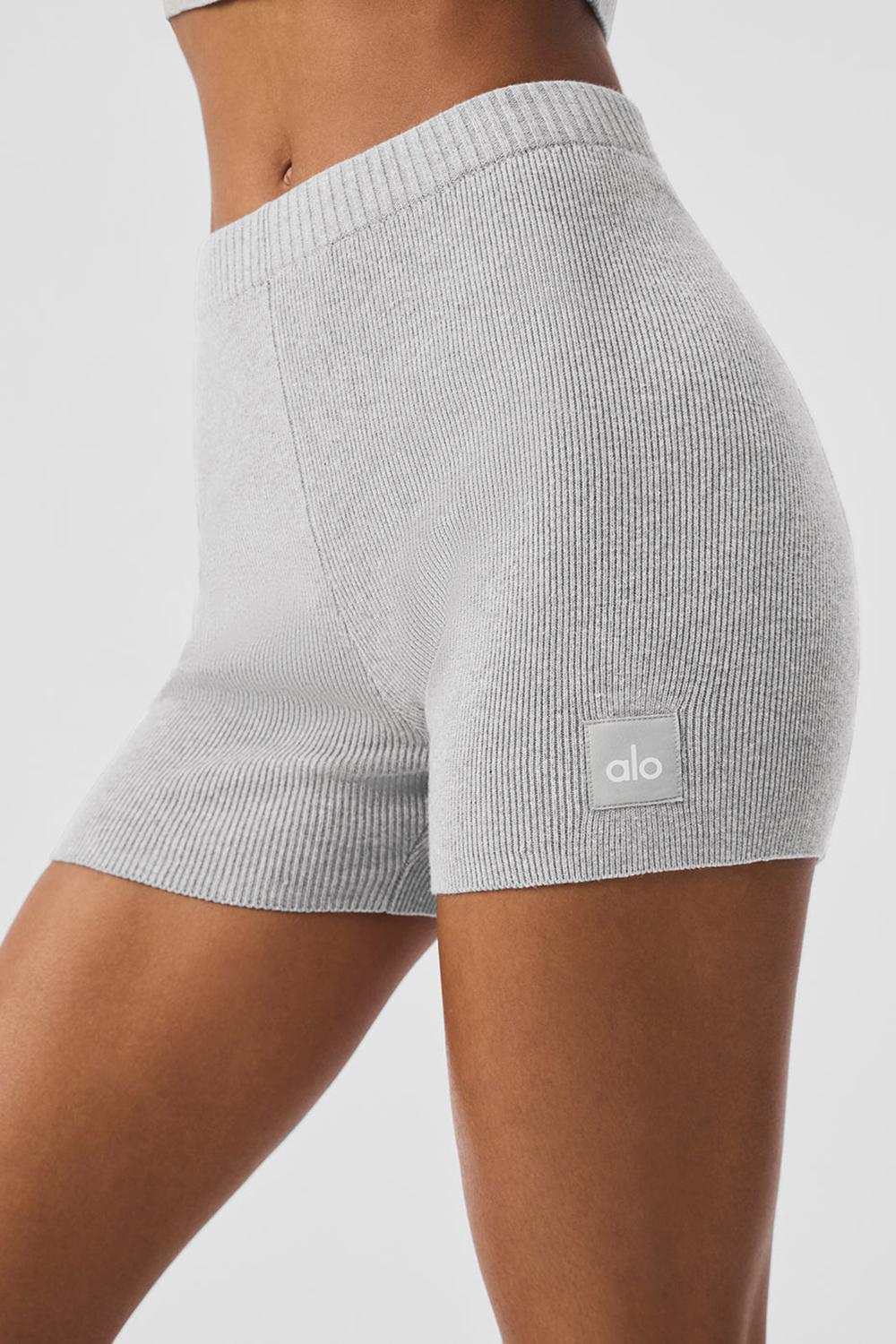 Alo Yoga Scholar Knit High-Waist Naisten Shortsit Harmaat | Suomi  3589-EVMNY