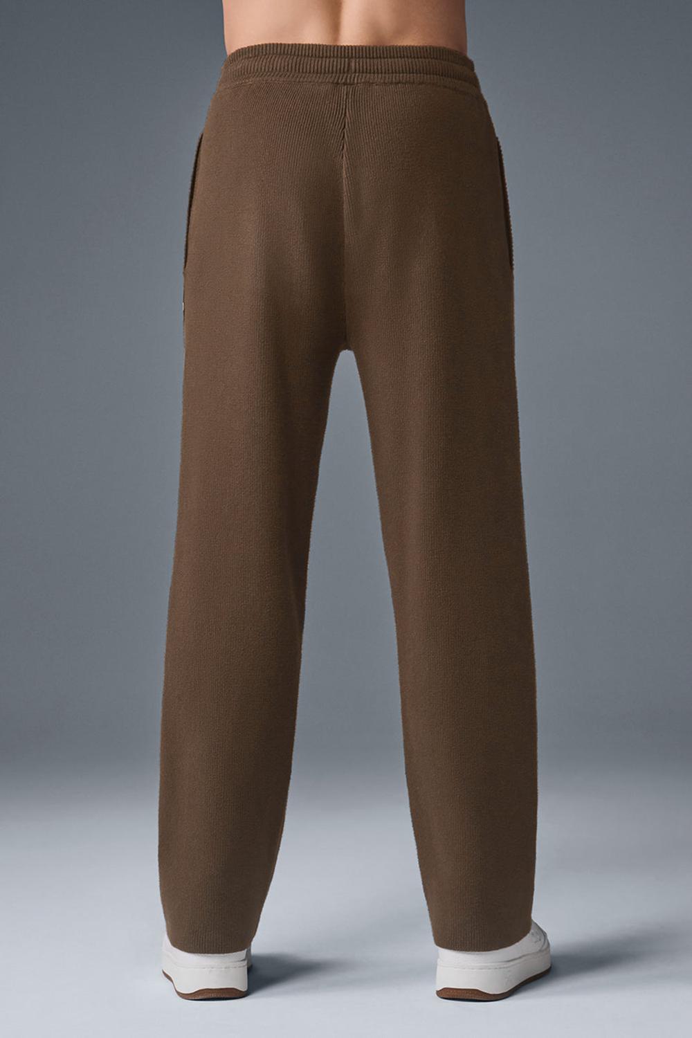 Alo Yoga Scholar Straight Leg Miesten Collegehousut Espresso | Suomi  2746-LETUR