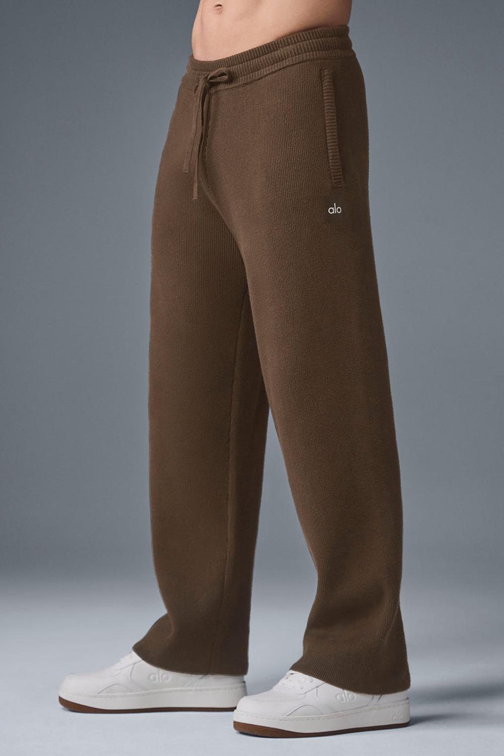 Alo Yoga Scholar Straight Leg Miesten Collegehousut Espresso | Suomi  2746-LETUR