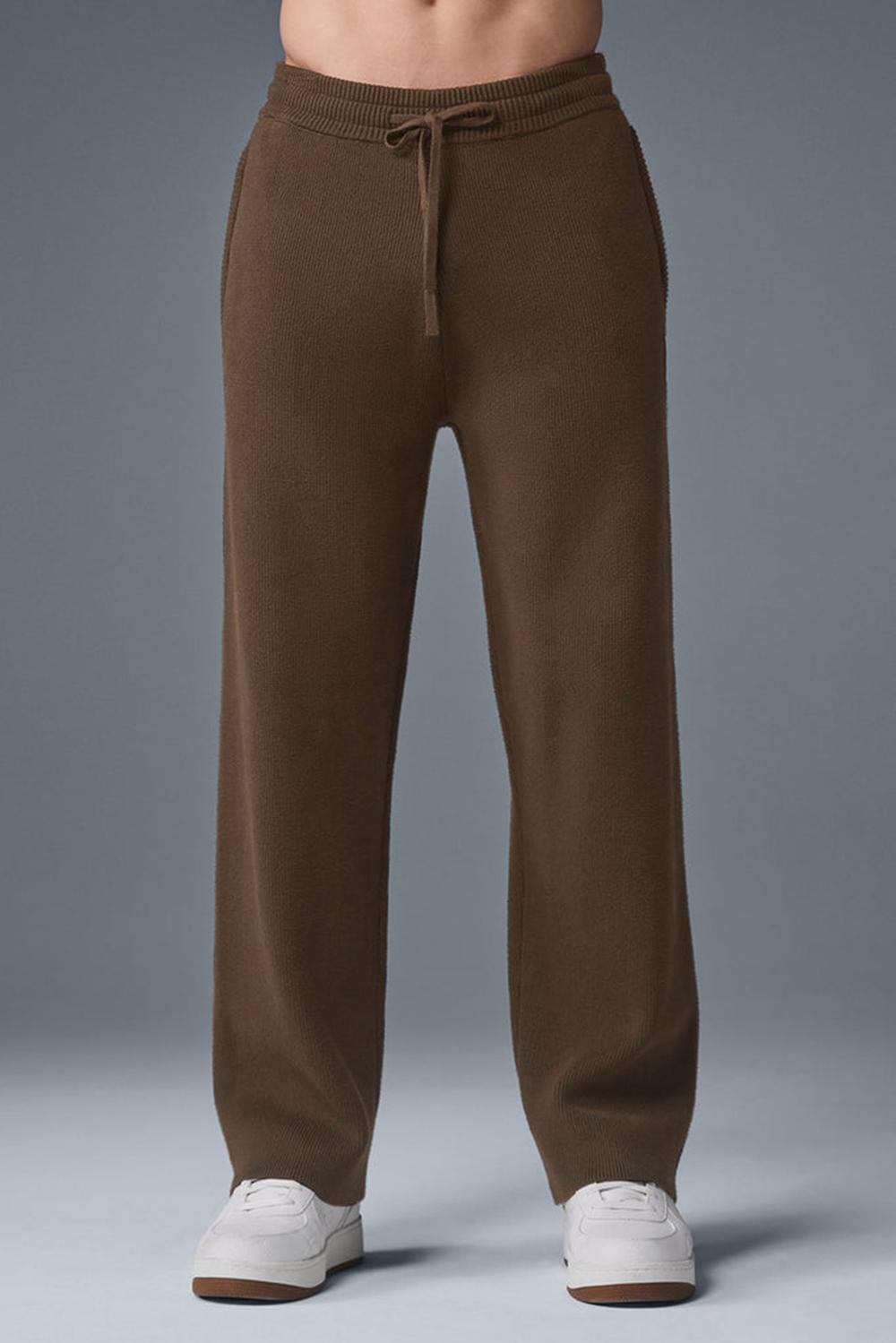 Alo Yoga Scholar Straight Leg Miesten Collegehousut Espresso | Suomi  2746-LETUR