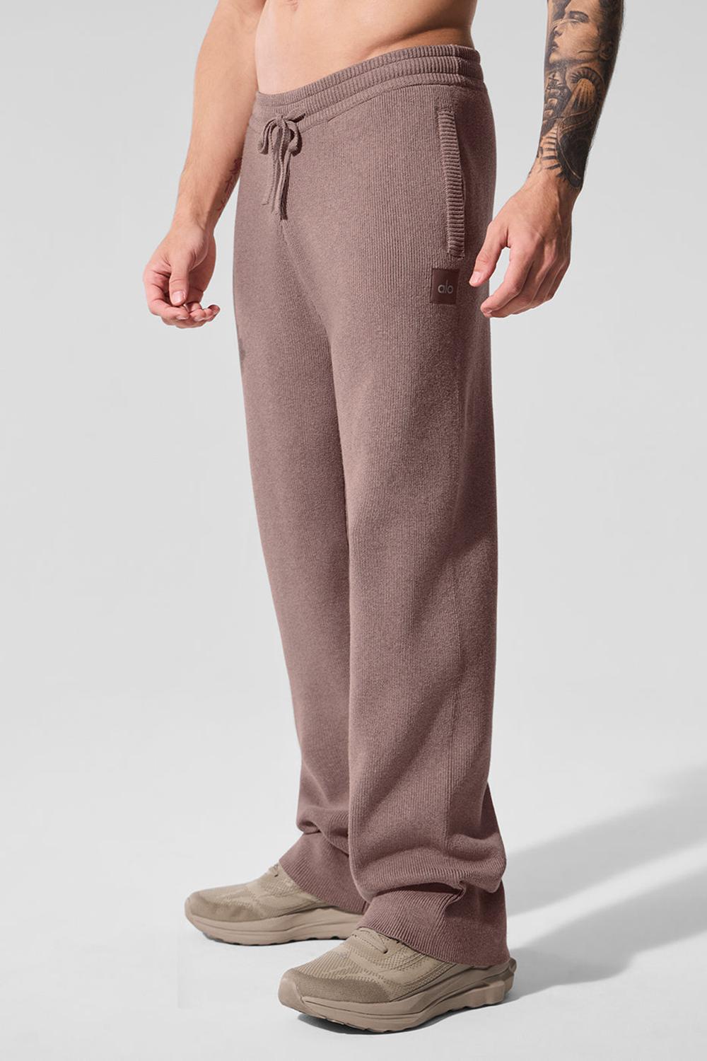 Alo Yoga Scholar Straight Leg Miesten Collegehousut Mushroom Heather | Suomi  8326-TBOFP