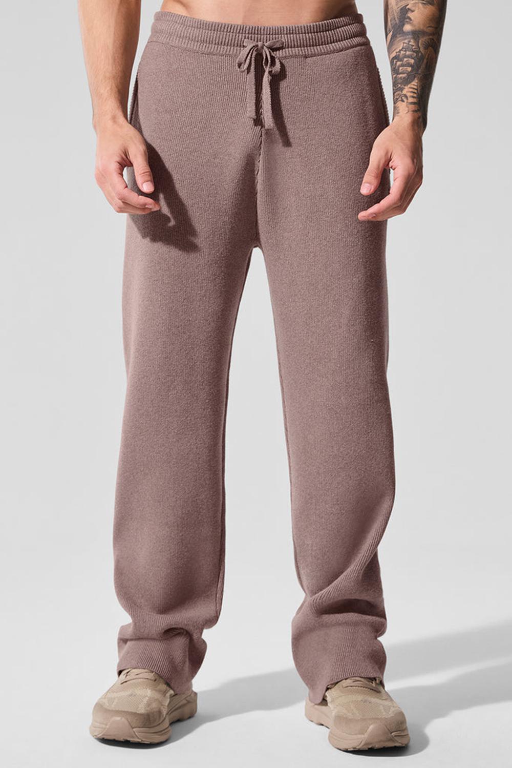 Alo Yoga Scholar Straight Leg Miesten Collegehousut Mushroom Heather | Suomi  8326-TBOFP