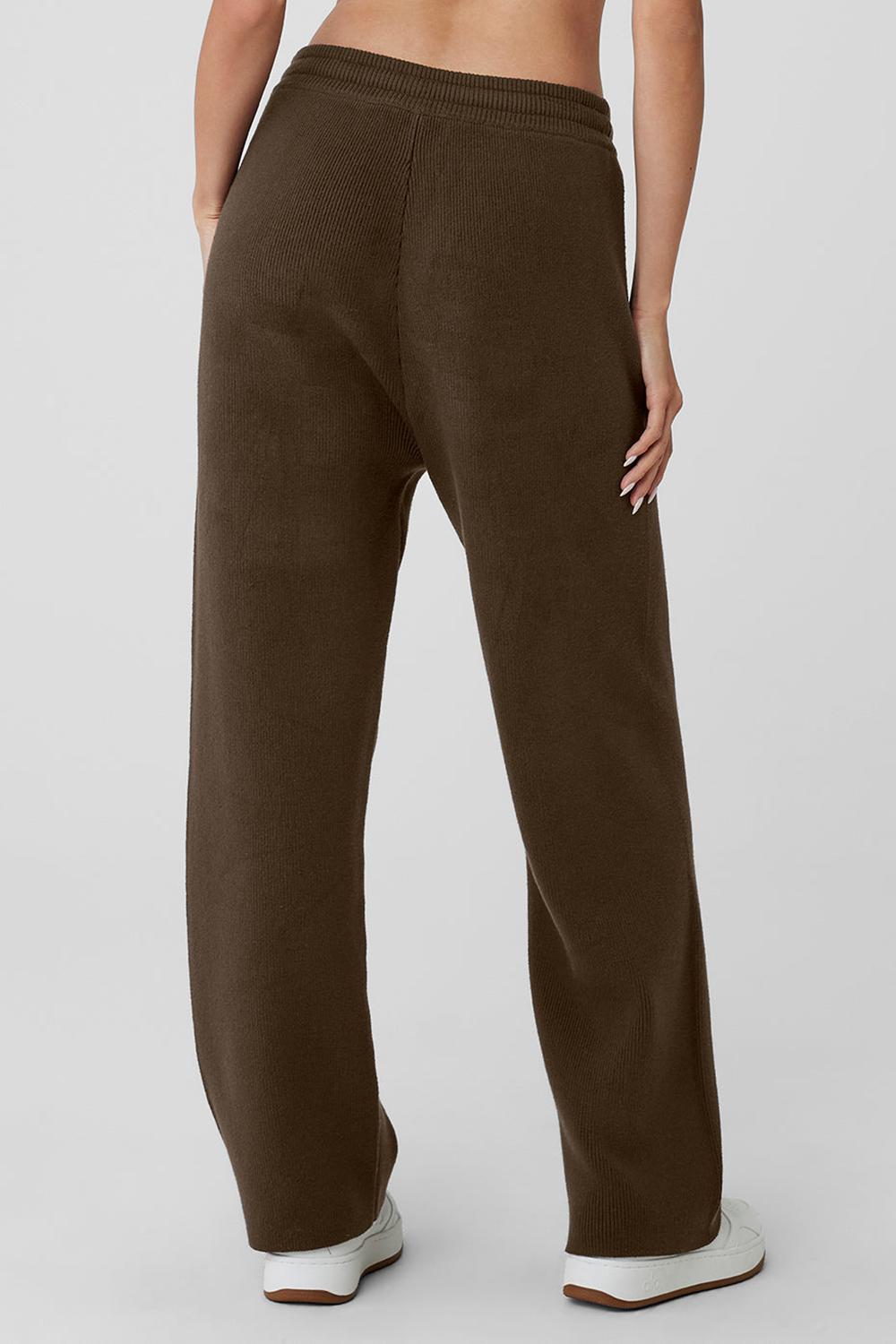 Alo Yoga Scholar Straight Leg Naisten Collegehousut Espresso | Suomi  3129-JDWZT