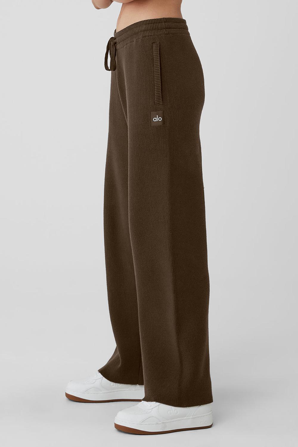 Alo Yoga Scholar Straight Leg Naisten Collegehousut Espresso | Suomi  3129-JDWZT