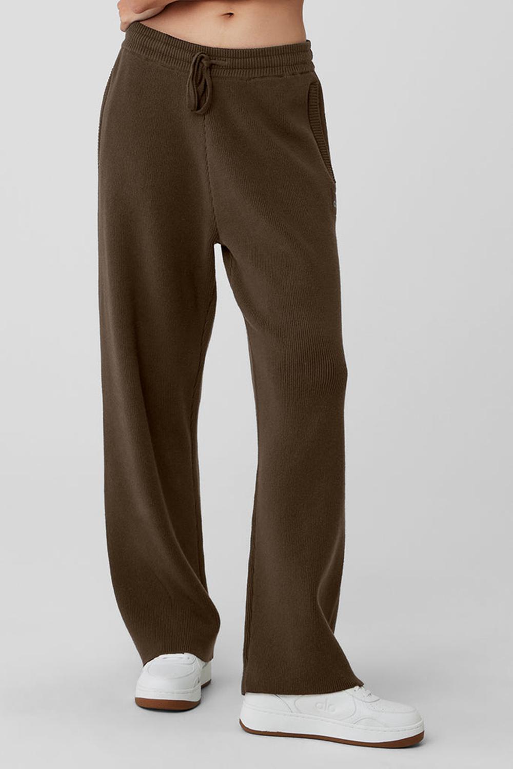 Alo Yoga Scholar Straight Leg Naisten Collegehousut Espresso | Suomi  3129-JDWZT