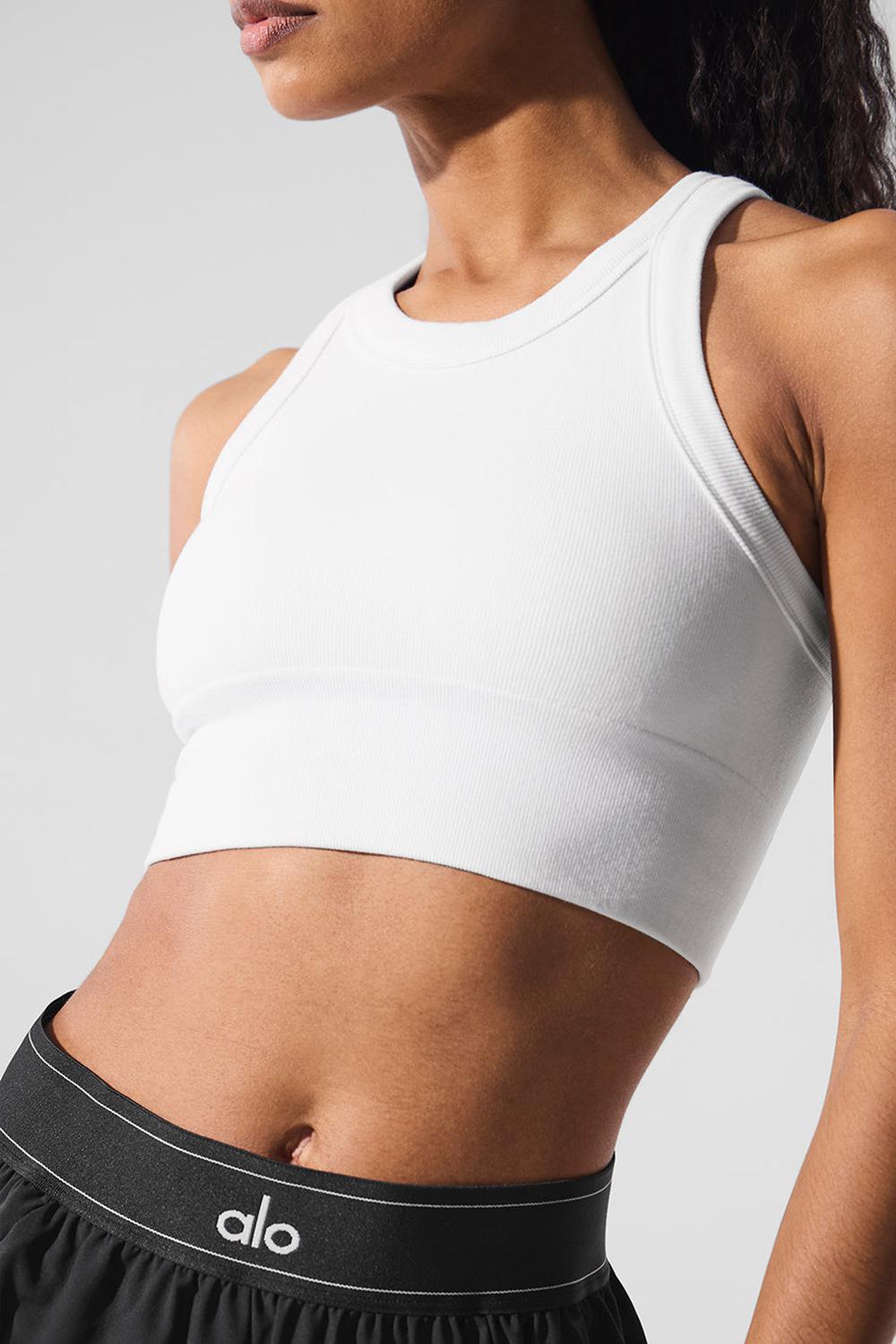 Alo Yoga Seamless Delight High Neck Naisten Urheiluliivi Valkoinen | Suomi  1452-NXPLD