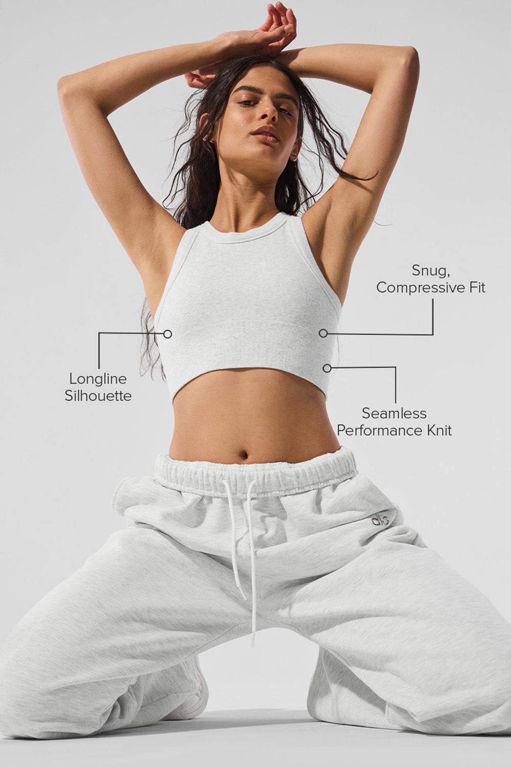 Alo Yoga Seamless Delight High Neck Naisten Urheiluliivi Valkoinen | Suomi  4130-UGLRK