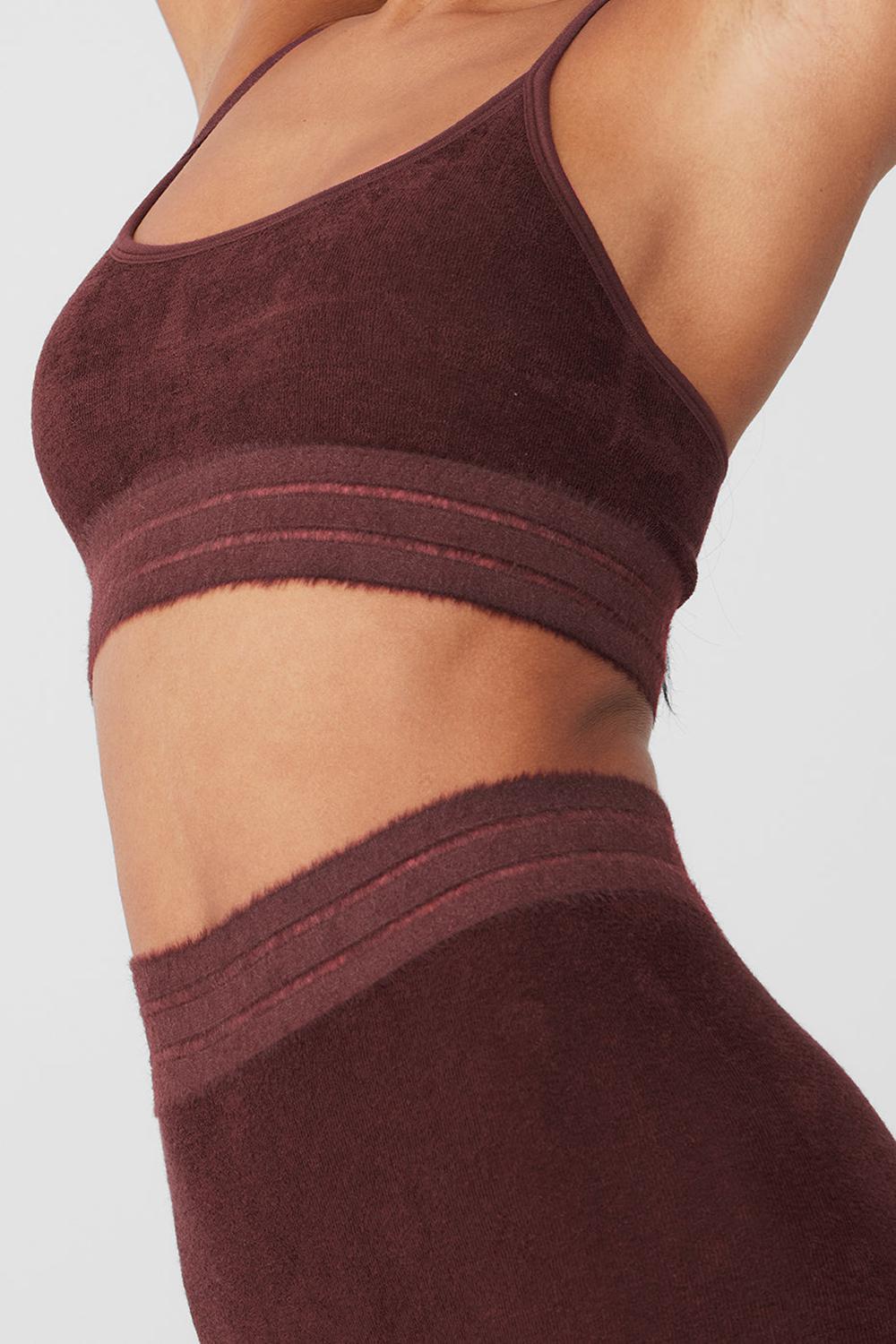 Alo Yoga Seamless Luxe Terry Cuddle Naisten Urheiluliivi Cherry Cola | Suomi  4961-BGTRH
