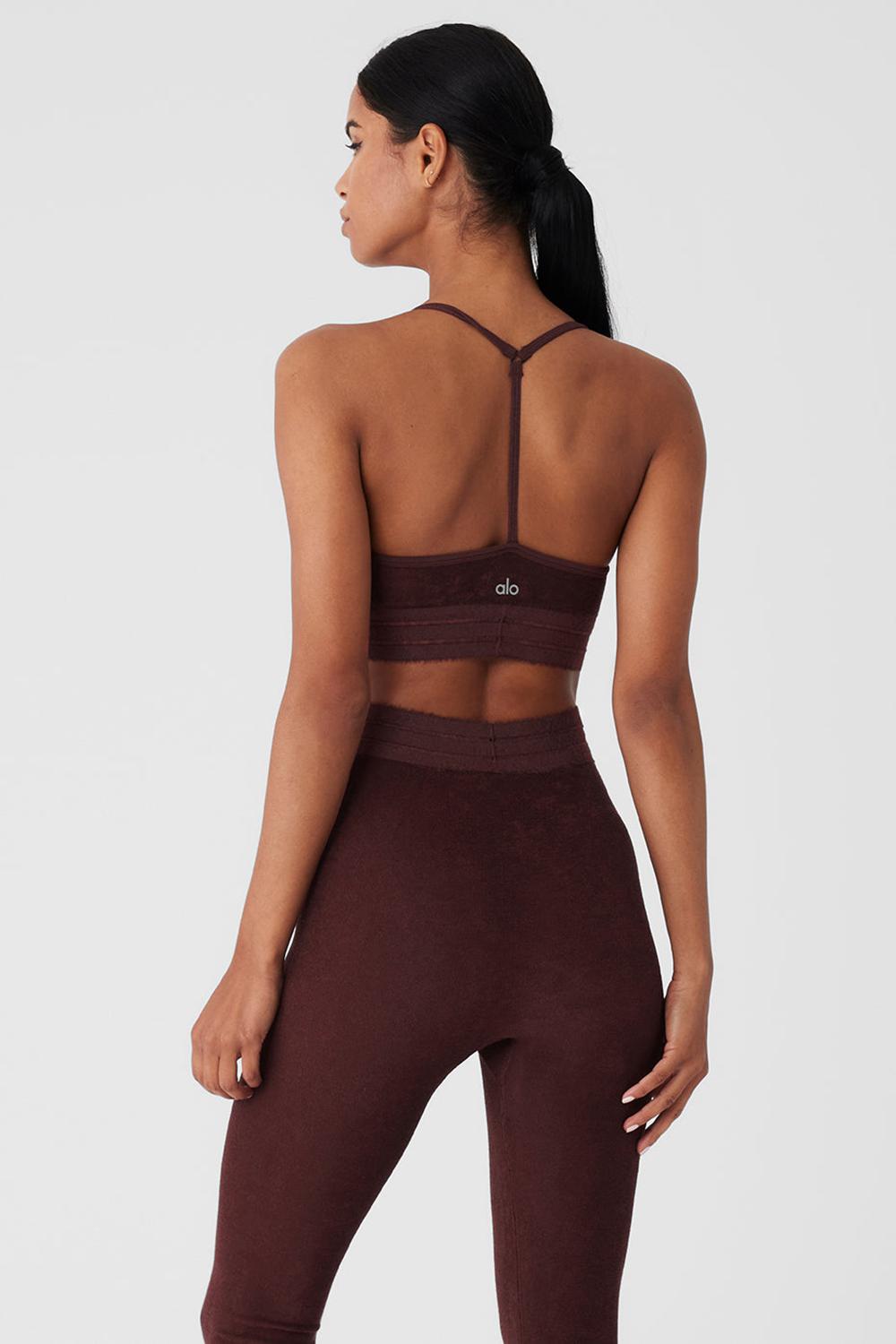 Alo Yoga Seamless Luxe Terry Cuddle Naisten Urheiluliivi Cherry Cola | Suomi  4961-BGTRH