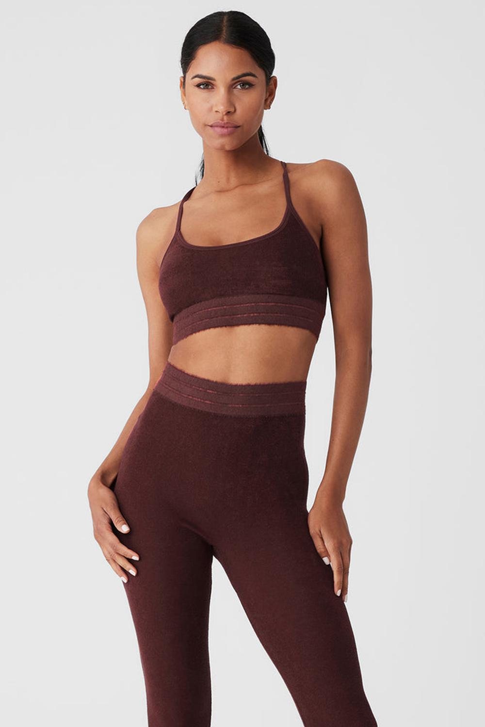 Alo Yoga Seamless Luxe Terry Cuddle Naisten Urheiluliivi Cherry Cola | Suomi  4961-BGTRH