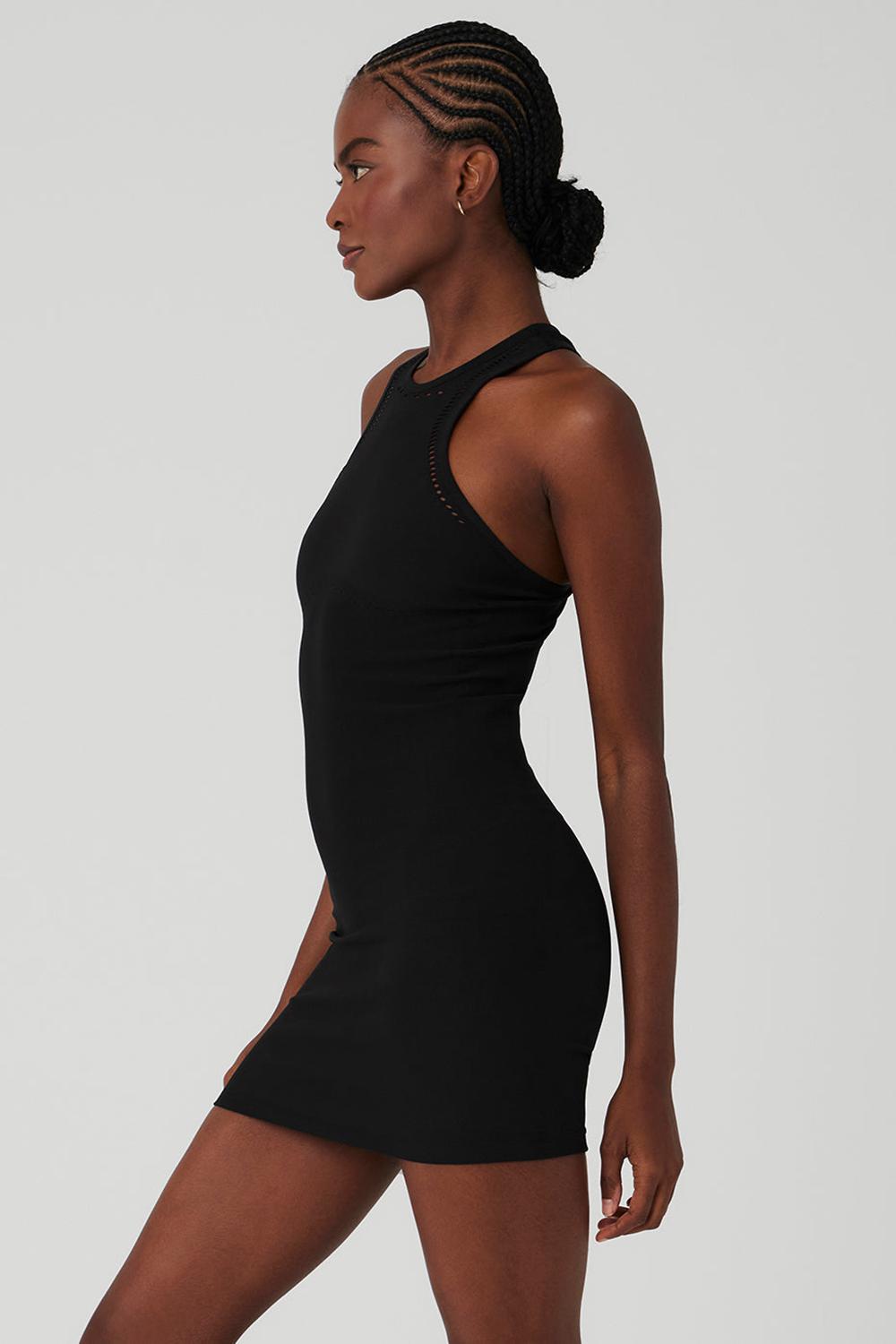 Alo Yoga Seamless Open Air Racerback Naisten Mekko Mustat | Suomi  2965-VNFSY