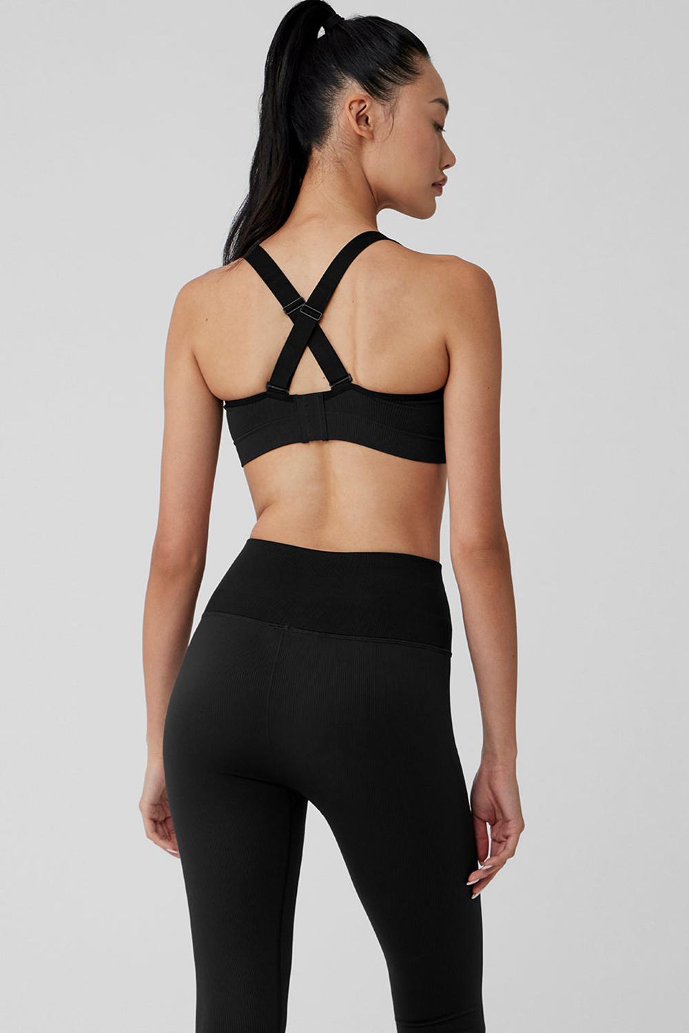 Alo Yoga Seamless Ribbed Favorite Naisten Urheiluliivi Mustat | Suomi  1328-KJYLQ